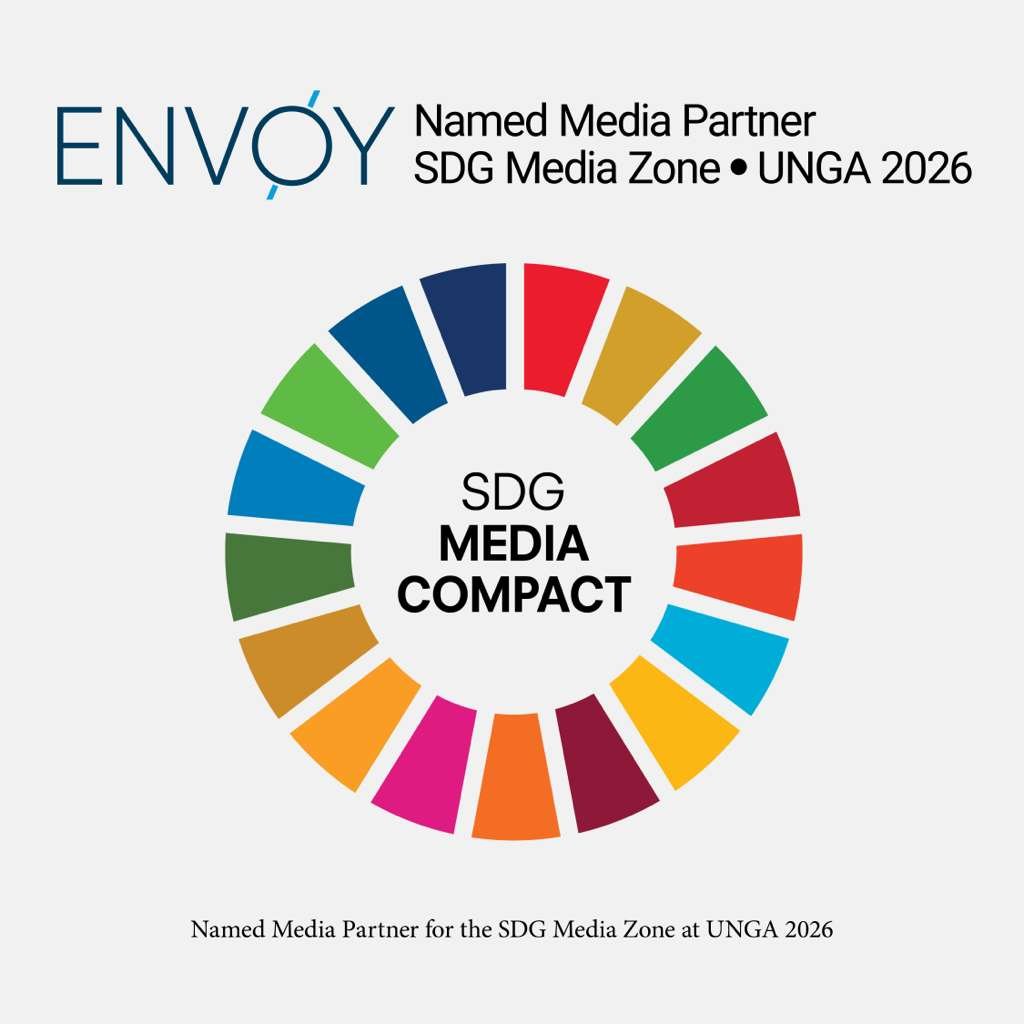 Envoy named Media Partner of the SDG Media Zone at UNGA 2026, with the SDG Media Compact wheel